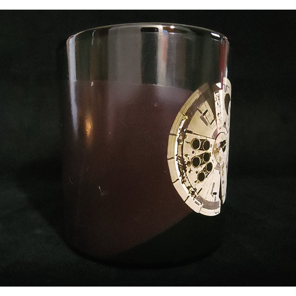 Star Wars Millennium Falcon Black Ceramic Heat Revealing Mug Cup by Lucasfilm - Picture 2 of 9